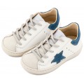 Βαπτιστικά Παπούτσια Για Αγόρι Sneakers BABYWALKER EXC 5315 Exlcusive Δερμάτινα Λευκό-Μπλε-Γκρι Με Αστέρι