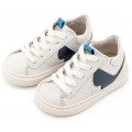 Βαπτιστικά Παπούτσια Για Αγόρι Sneakers BABYWALKER EXC 8001 Exlcusive Δερμάτινα Λευκό-Μπλε