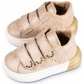 Βαπτιστικά Παπούτσια -Sneakers- Babywalker LU 6109 Δερμάτινα Μπεζ Με Swarovski