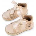 Βαπτιστικά Παπούτσια Sneakers Babywalker EXC 5851 Υφασμάτινα Με Boho Διακοσμητικό Μπεζ