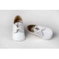Βαπτιστικά Παπούτσια Αγκαλιάς Everκid A302A Δετά Δερμάτινα Λευκά