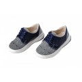 Βαπτιστικά Παπούτσια Sneakers Everkid Α329Μ Δέρμα-Ύφασμα Μπλε