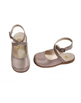 Μπαλαρίνες Βάπτισης Mule Everkid K474P Glitter Ύφασμα Ροζ 