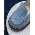 Βαπτιστικά Παπούτσια Χειμερινά Loafers EverKid X8A Καστόρ Σιέλ