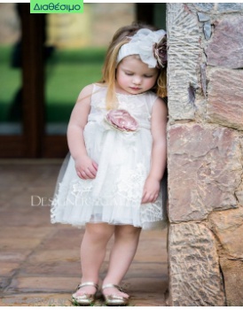 Βαπτιστικό Φόρεμα Designer's Cat (Cat In The Hat) "Anabell" Τούλι-Δαντέλα 