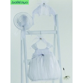 Βαπτιστικό Φόρεμα Guy Laroche QLS124006 Βαμβακερό Με Μπολερό