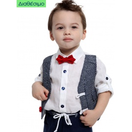 Βαπτιστικό κουστουμάκι Mi Chiamo A3957 Λινό