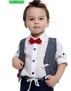 Βαπτιστικό κουστουμάκι Mi Chiamo A3957 Λινό