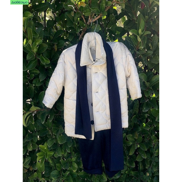 Χειμερινό Κουστουμάκι Βάπτισης Σαλοπέτα Bianco E Colore W2022