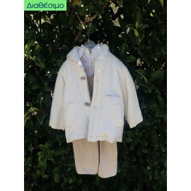 Χειμερινό Κουστουμάκι Βάπτισης Με Μπουφάν Bianco E Colore W2021