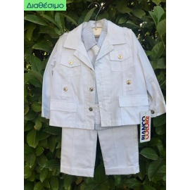 Κουστουμάκι Βάπτισης Bianco Colore 910