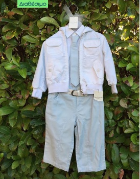 Κουστουμάκι Βάπτισης Βαμβακερό Με Μπουφάν Guy Laroche BLS129609