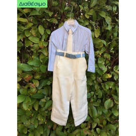 Βαπτιστικό Κουστουμάκι Guy Laroche Λινό/Βαμβακερό Με Μπουφάν BLS8101