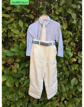 Βαπτιστικό Κουστουμάκι Guy Laroche Λινό/Βαμβακερό Με Μπουφάν BLS8101