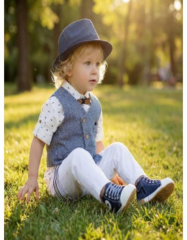 Κουστουμάκι Βάπτισης Βαμβακερό Lollipop ΚΘ-2557 Λευκό