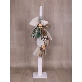 Βαπτιστική Λαμπάδα Αγόρι "Ζώα Της Ζούγκλας" Στολισμένη Loukia 629