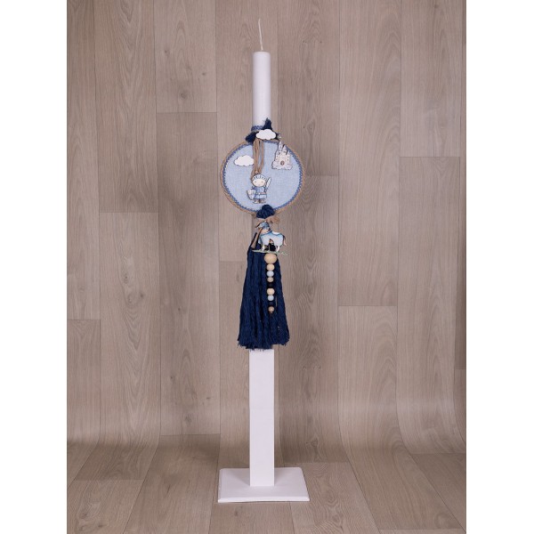 Βαπτιστική Λαμπάδα "Ιππότης" Στολισμένη Loukia 644