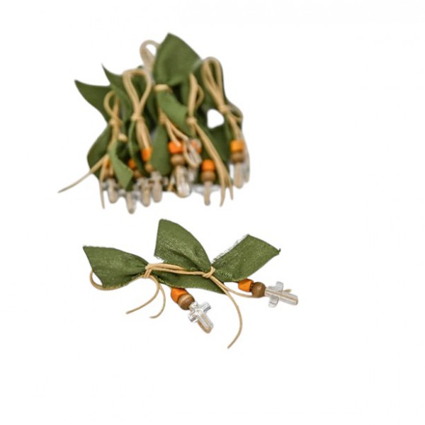 Μαρτυρικά Βάπτισης Για Αγόρι Πέτου Με Διάφανο Ακρυλικό Σταυρό A161 