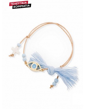 Μαρτυρικά Βάπτισης Για Αγόρι Βραχιόλι Με Επίχρυσο Μάτι 19185 (50 τεμάχια)