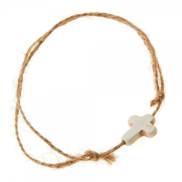 Μαρτυρικά Βάπτισης Για Αγόρι Βραχιολάκια Με Λινάτσα NU1618 