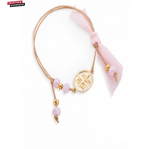 Μαρτυρικά Βάπτισης Βραχιόλι Με Επίχρυσο Κωνσταντινάτο 19157