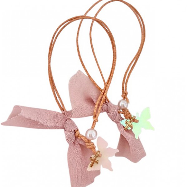 Βαπτιστικά Μαρτυρικά Για Κορίτσι Βραχιόλι Με Πούλια Πεταλούδα 20100-P 