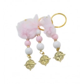 Βαπτιστικά Μαρτυρικά Για Κορίτσι Μπρελόκ Με Επίχρυσο Κωνσταντινάτο A134 (50 τεμάχια)