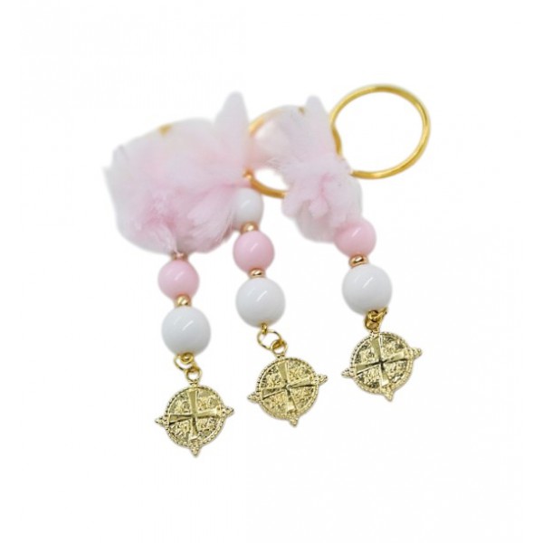 Βαπτιστικά Μαρτυρικά Για Κορίτσι Μπρελόκ Με Επίχρυσο Κωνσταντινάτο A134  