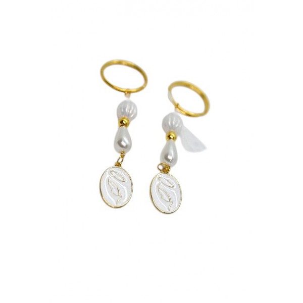 Βαπτιστικά Μαρτυρικά Για Κορίτσι Μπρελόκ Με Επίχρυση Παναγίτσα Σμάλτο A139  