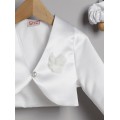 Βαπτιστικό Φόρεμα Με Μπολερό New Life 3034-1 Λευκό Satin