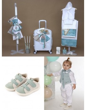 Βαπτιστικό Πακέτο "Μικρός Εξερευνητής-Ταξιδιώτης- World Traveller" 25170 Με Βαλίτσα