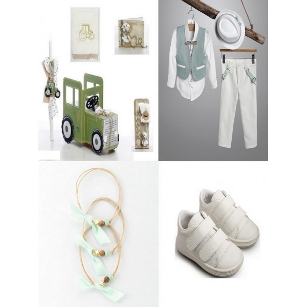 Πακέτο Βάπτισης "Αγρότης Σε Τρακτέρ" 1044