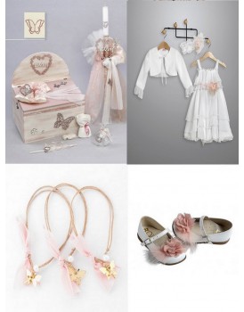 Πακέτο Βάπτισης "Καρδιά-Πεταλούδες" 29-073