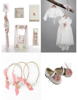 Πακέτο Βάπτισης "Κούνια-Λουλούδια" 1062