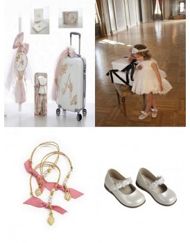 Πακέτο Βάπτισης "Λουλούδια" 2275/A Με Βαλίτσα