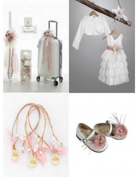 Πακέτο Βάπτισης "Λουλούδια" 2354/A Με Βαλίτσα