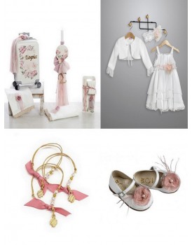 Πακέτο Βάπτισης "Λουλούδια" Με Βαλίτσα 2516/A