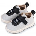 Βαπτιστικά Παπούτσια -Sneakers- BABYWALKER BS 3078 Basic Δ΄έρμα/Ύφασμα Λευκά-Μπλε