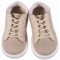 Βαπτιστικά Παπούτσια -Sneakers Δετά- BABYWALKER BS 3083 Basic Δέρμα/Ύφασμα Μπεζ