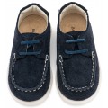Βαπτιστικά Παπούτσια Για Αγόρι Μοκασίνι Δετό BABYWALKER BW 4315 Δερμάτινα Καστόρ Μπλε