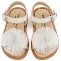 Βαπτιστικά Πέδιλα Για Κορίτσι Babywalker BW 4886 Δερμάτινα Εκρού Με Πεταλούδα