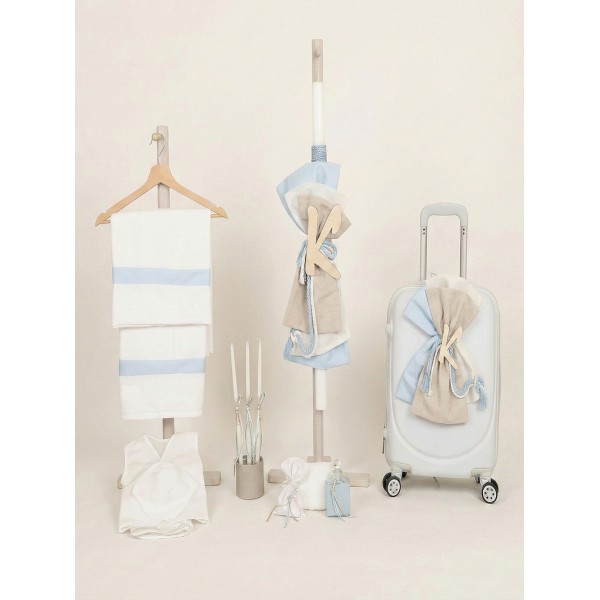 Βαπτιστικό Σετ Για Αγόρι "Μονόγραμμα" Με Βαλίτσα Nounos 26162