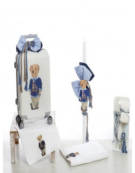 Σετ Βάπτισης "Polo Bear Αρκουδάκι" Bellissimo ΣΔΣ 2640 Με Βαλίτσα