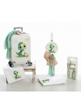 Σετ Βάπτισης "Δεινόσαυρος" Bellissimo ΣΔΣ 26203 Με Βαλίτσα