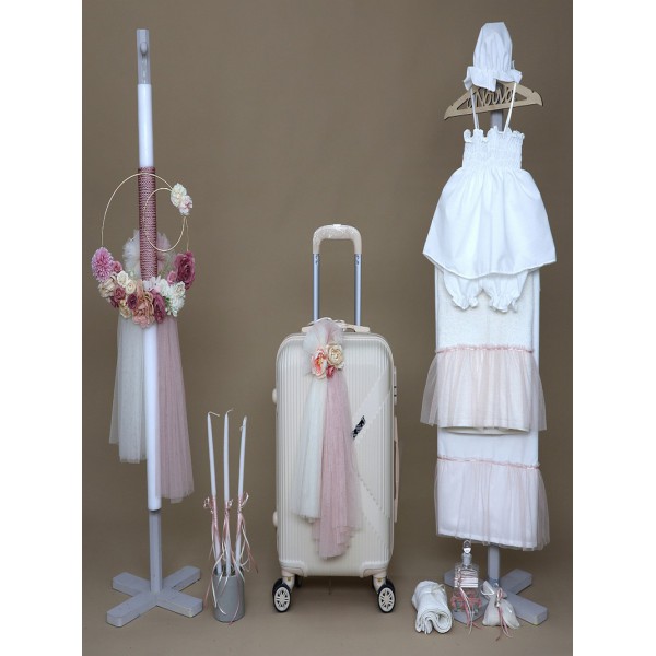 Σετ Βάπτισης "Λουλούδια" Nounos 25106 Με Βαλίτσα