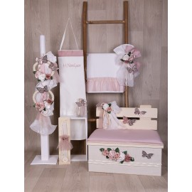 Βαπτιστικό Σετ "Λουλούδια Με Πεταλούδες" Loukia E606
