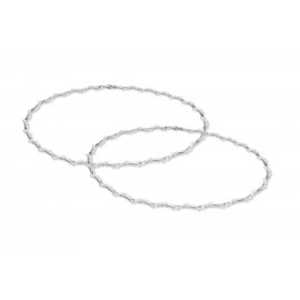 Οικονομικά Στέφανα Γάμου Ασημί-Ματ Με Λευκή Πέρλα 7295