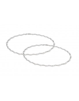 Οικονομικά Στέφανα Γάμου Ασημί-Ματ Με Λευκή Πέρλα 7295