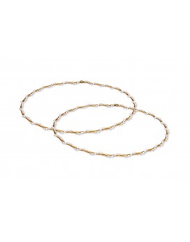 Οικονομικά Στέφανα Γάμου Χρυσό-Ματ Με Λευκή Πέρλα 7296