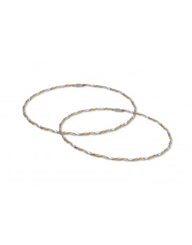 Οικονομικά Στέφανα Γάμου Χρυσό-Ματ Με Ασημί Κορδόνι 7299